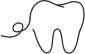 Animated tooth with floss